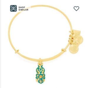 Alex and Ani Octopus Charm Bangle Shiny Gold Finish